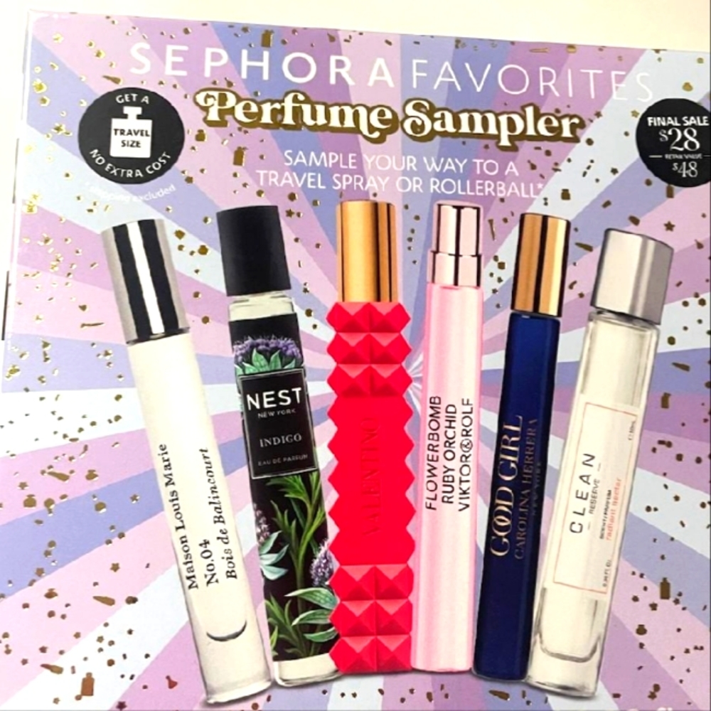 COPY - Sephora 6 perfume sampler set range. warm florals, scent certificate not…
